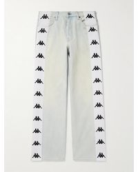 Acne Studios - Kappa Straight-leg Webbing-trimmed Jeans - Lyst