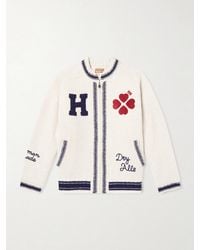 Human Made - Wattierter Cardigan aus Wolle mit Stickereien und Reißverschluss - Lyst