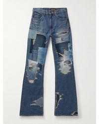 Kapital - Crazy Dixie ausgestellte Patchwork-Jeans mit Distressed-Details - Lyst