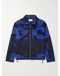 Folk - Signal Shell-Trimmed Printed Wool-Blend Fleece Jacket - Lyst