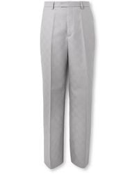 Second Layer - Primo Straight-Leg Checked Wool Trousers - Lyst