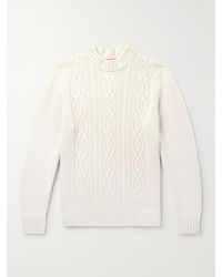 Brunello Cucinelli - Cable-Knit Cashmere Mock-Neck Sweater - Lyst