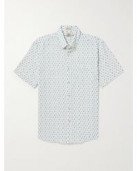 Faherty - Breeze Button-Down Collar Printed Linen-Blend Shirt - Lyst