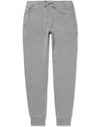 Tom Ford - Tapered Brushed Cotton-blend Jersey Sweatpants - Lyst