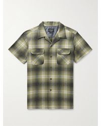 Pendleton - Board Convertible-collar Checked Merino Wool Shirt - Lyst
