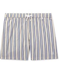 Loro Piana - Bay Vintage Straight-leg Mid-length Logo-print Striped Swim Shorts - Lyst