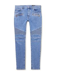 Balmain Denim Slim Fit Jeans in Blue for Men - Save 42% | Lyst