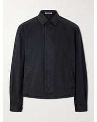 AURALEE - Garment-Dyed Cotton-Twill Blouson Jacket - Lyst
