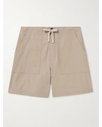 FRAME - Patch Traveler Straight-leg Cotton Drawstring Shorts - Lyst