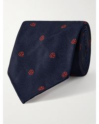 Sid Mashburn - Krawatte aus Seiden-Twill mit Stickereien - Lyst