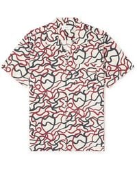 MR P. - Stella Camp-collar Printed Cotton-poplin Shirt - Lyst