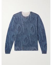 Etro - Paisley-print Silk And Cashmere-blend Sweater - Lyst