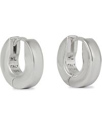 Hatton Labs - Edge Silver Hoop Earrings - Lyst