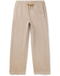 A.P.C. - Vincent Straight-leg Cotton-twill Drawstring Trousers - Lyst