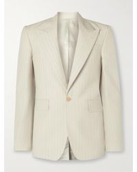 Alexander McQueen - Blazer gessato in misto lana e mohair - Lyst