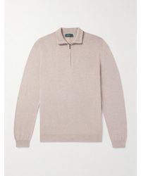 Incotex - Zanone Slim-fit Cotton Zip-up Sweater - Lyst