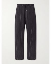 A Kind Of Guise - Samurai Straight-leg Striped Cotton And Linen-blend Trousers - Lyst