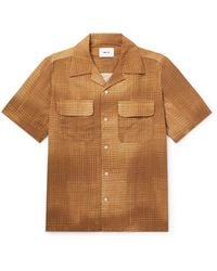 NN07 - Daniel Convertible-Collar Checked Linen And Organic Cotton-Blend Shirt - Lyst