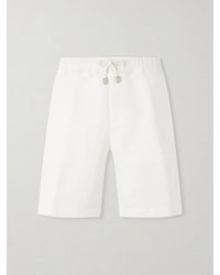 Canali - Straight-Leg Linen And Silk-Blend Bermuda Shorts - Lyst