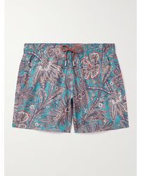 Etro - Straight-leg Mid-length Printed Swim Shorts - Lyst