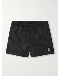 Valentino Garavani - Straight-Leg Mid-Length Logo-Appliquéd Swim Shorts - Lyst
