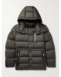 Moncler - Bauges Leather-trimmed Quilted Shell Hooded Down Jacket - Lyst