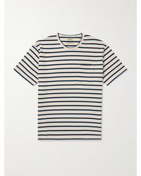 De Bonne Facture - Oversized-T-Shirt aus gestreiftem Baumwoll-Jersey - Lyst