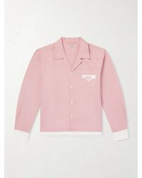Bode - Heart Deco Logo-appliquéd Cotton-faille Shirt - Lyst