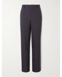 Etro - Straight-Leg Logo-Embroidered Wool-Blend Jacquard Suit Trousers - Lyst
