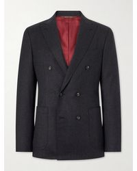 Canali - Kei Double-Breasted Wool Blazer - Lyst