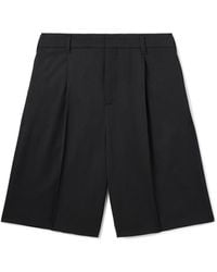 Jacquemus - Ovalu Straight-leg Pleated Wool-blend Twill Shorts - Lyst