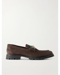 Gucci - Sylke Horsebit-Embellished Suede Loafers - Lyst