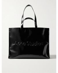 Acne Studios - Logo-embossed Faux Glossed-leather Tote Bag - Lyst
