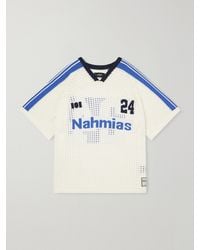 NAHMIAS - Logo-Jacquard Perforated Cotton T-Shirt - Lyst