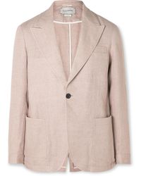Oliver Spencer - Laurel Unstructured Herringbone Linen Suit Jacket - Lyst