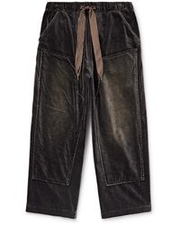Kapital - Casa Wide-Leg Cotton-Velvet Drawstring Trousers - Lyst