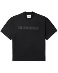 Jil Sander - Logo-Print Cotton-Jersey T-Shirt - Lyst