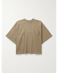 Entire studios - Panelled Organic Cotton-jersey T-shirt - Lyst