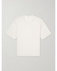 NN07 - Ryan Knitted Cotton And Linen-Blend T-Shirt - Lyst
