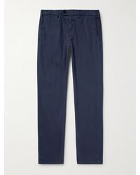 Canali - Slim-Fit Garment-Dyed Stretch Lyocell And Cotton-Blend Twill Trousers - Lyst