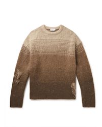 John Elliott - Distressed Dégredé Brushed-knit Sweater - Lyst