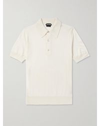 Tom Ford - Slim-fit Cashmere And Silk-blend Polo Shirt - Lyst
