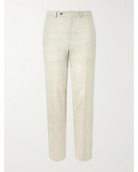 Rubinacci - Luca Tapered Herringbone Linen Suit Trousers - Lyst