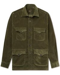 Rubinacci Sahariana Cotton-blend Corduroy Field Jacket - Green