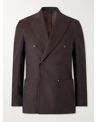 De Petrillo - Vesuvio Cotton And Silk-blend Twill Suit Jacket - Lyst