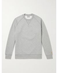 Carhartt - Chase Logo-embroidered Cotton-blend Jersey Sweatshirt - Lyst