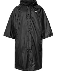 black nike trench coat