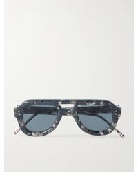 Thom Browne - Aviator-Style Tortoiseshell Acetate Sunglasses - Lyst