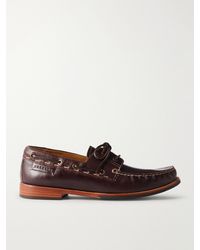 Grenson - Claude Leather Boat Shoes - Lyst
