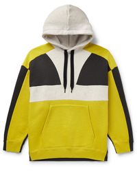 Isabel Marant - Wasil Colour-block Logo-embroidered Cotton-blend Jersey Hoodie - Lyst